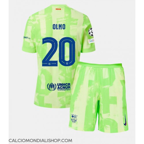 Maglie da calcio Barcelona Dani Olmo #20 Terza Maglia Bambino 2024-25 Manica Corta (+ Pantaloni corti)